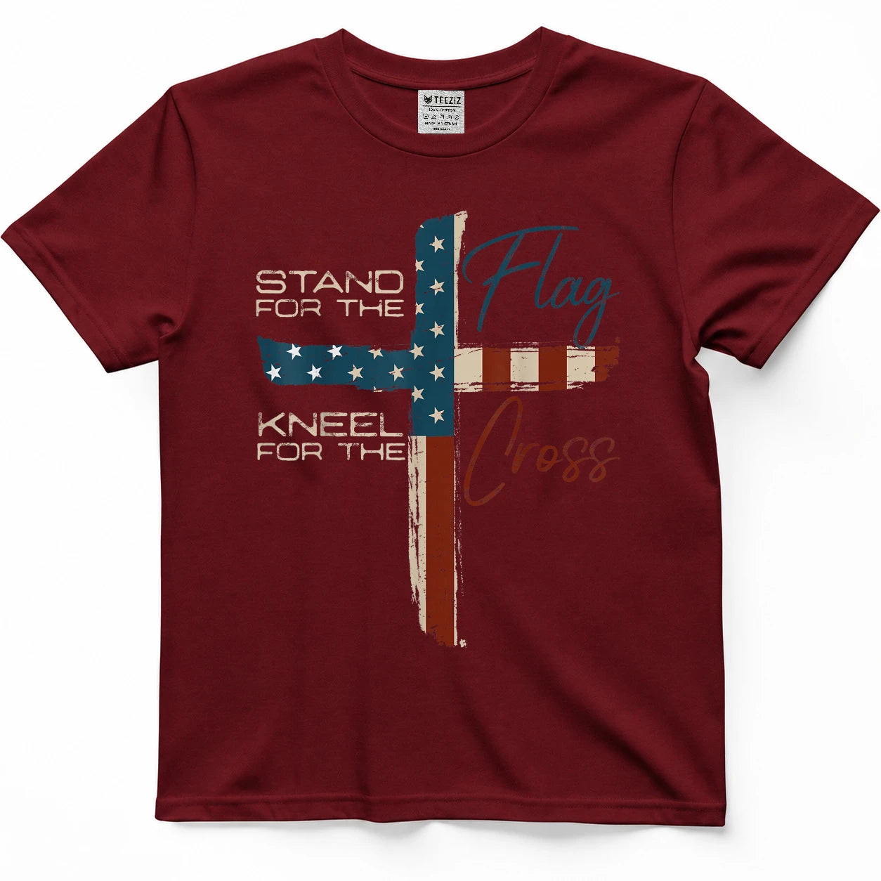 USA Flag Religious Quote 4th of July Christian Faith T-Shirt