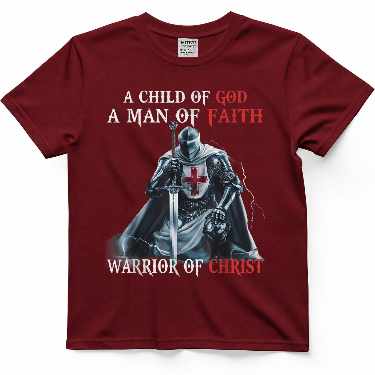 Knight Templar I Am A Man of Faith A Warrior of Christ T-Shirt