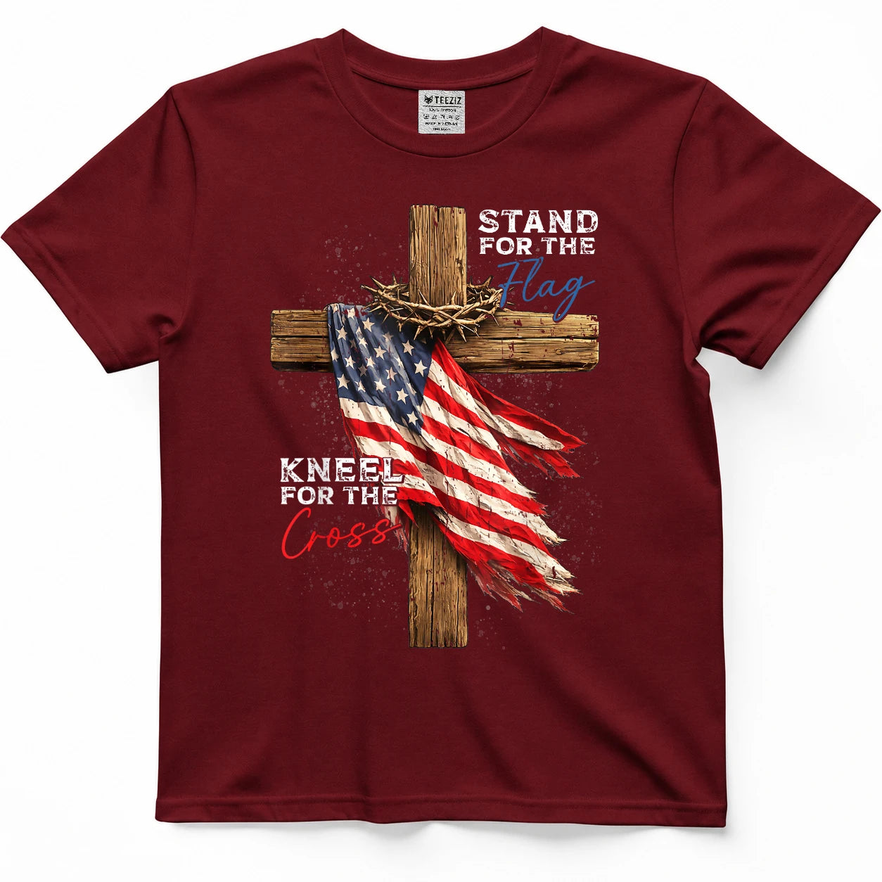USA Flag Religious 4th of July Christian Faith Men Women T-Shirt