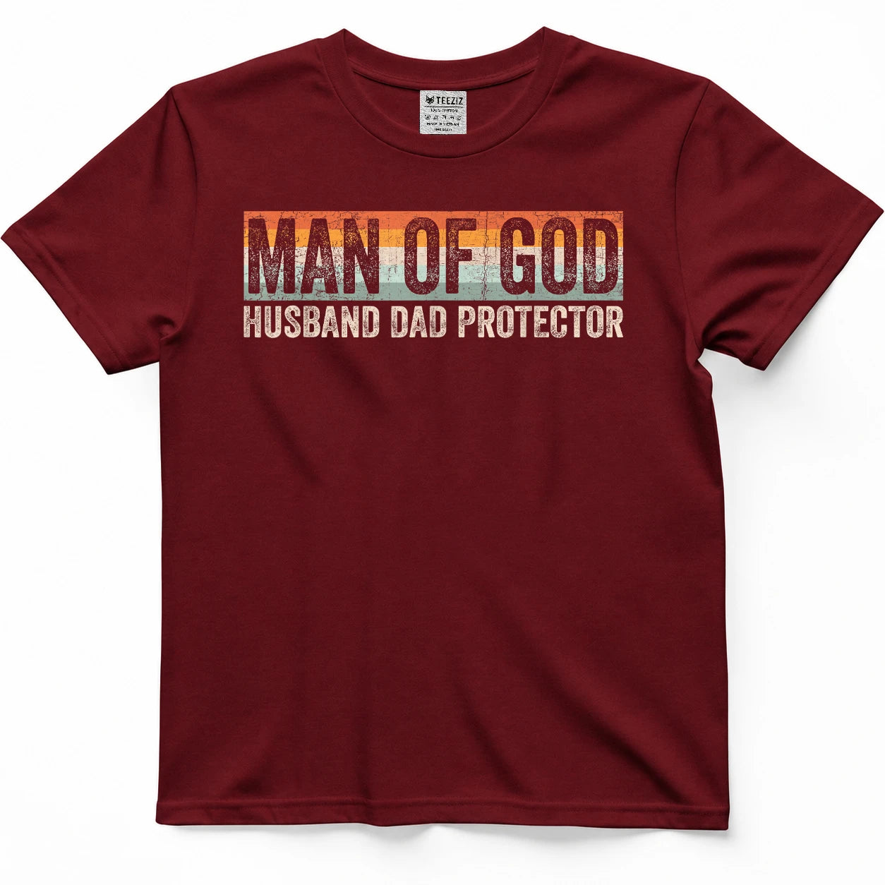 Man of God Husband Dad Protector Christian Dad Father's Day T-Shirt