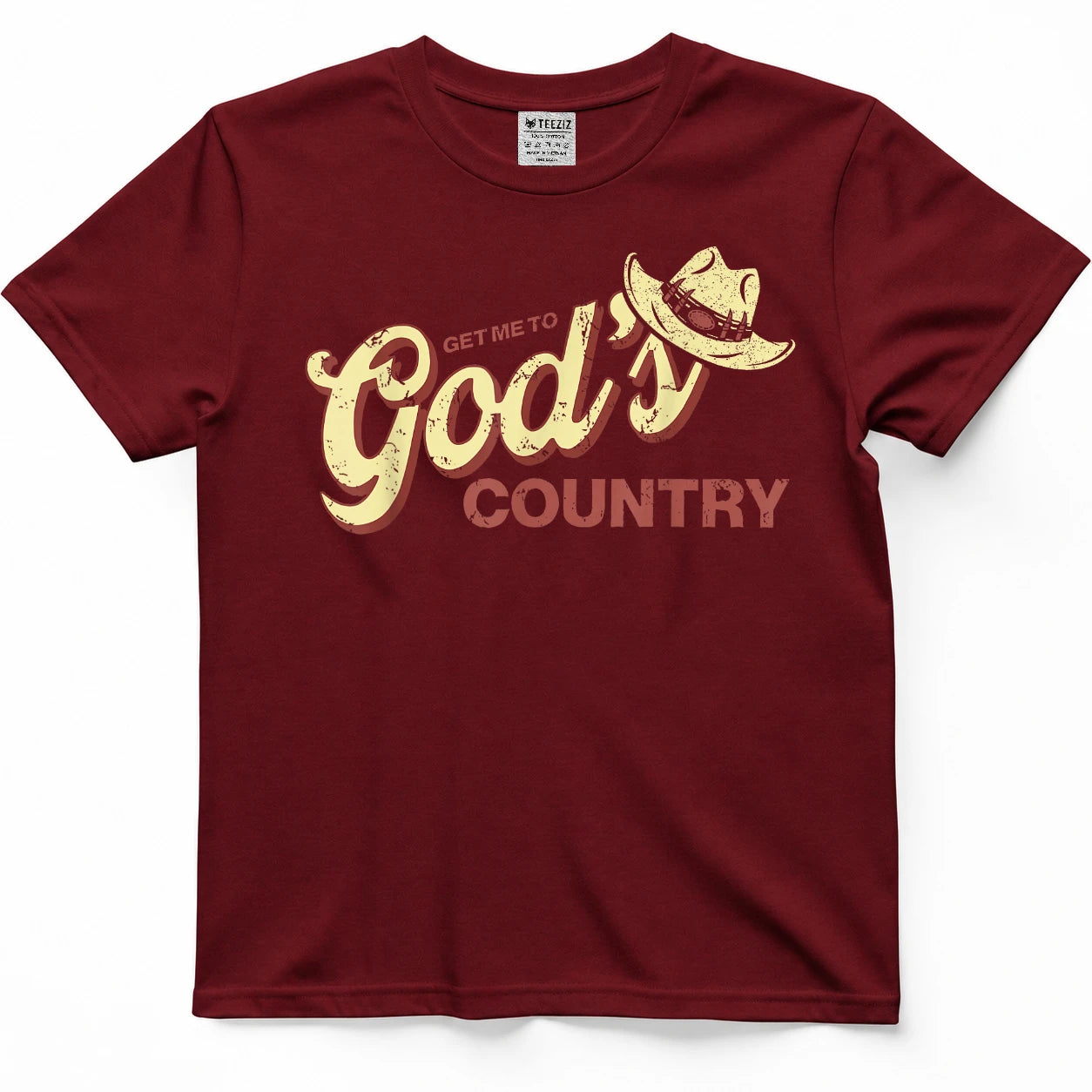 Vintage Get Me to God’s Country Funny Country Hat T-Shirt