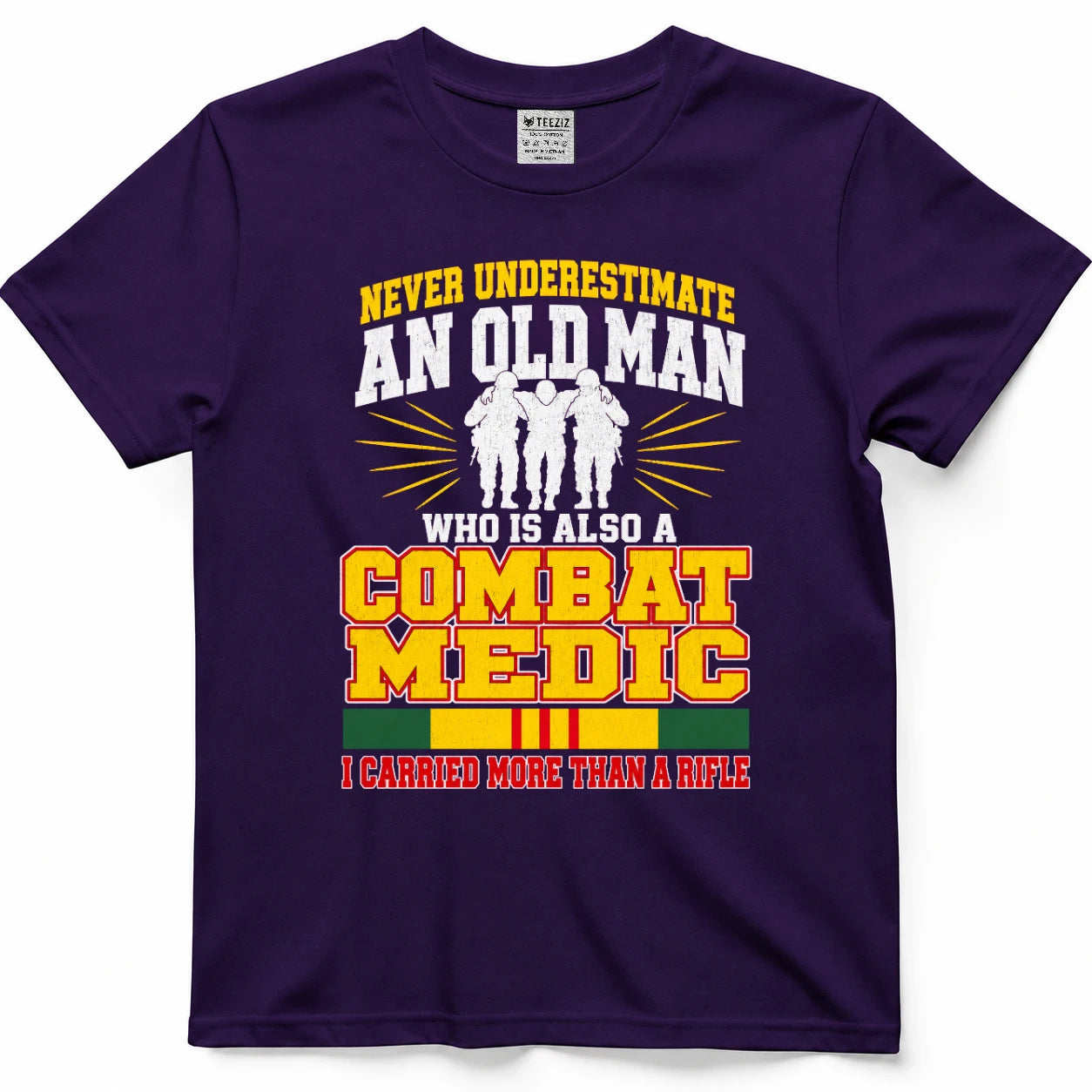 Never Underestimate An Old Man Who Is Also A Combat Medic T-Shirt