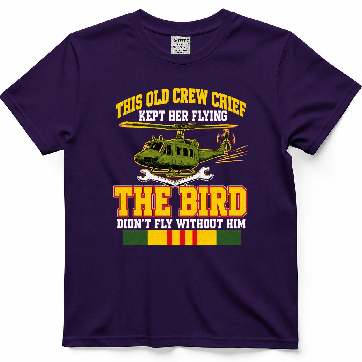 This Old Crew Chief Kept Her Flying The Bird Didn't Fly Without Him T-Shirt
